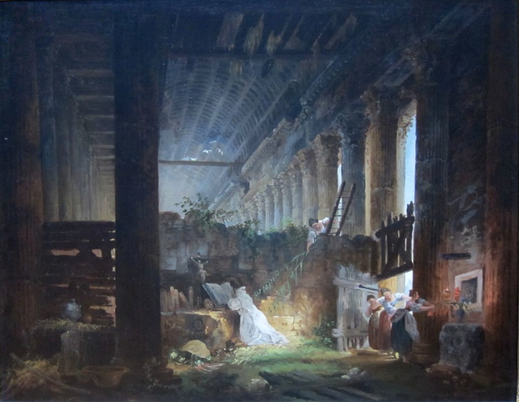 Ancient Roman stone ruins in Britain — the kind of crumbling arches that left Saxon settlers speechless, and that they could only describe as the enta geweorc, the work of giants.